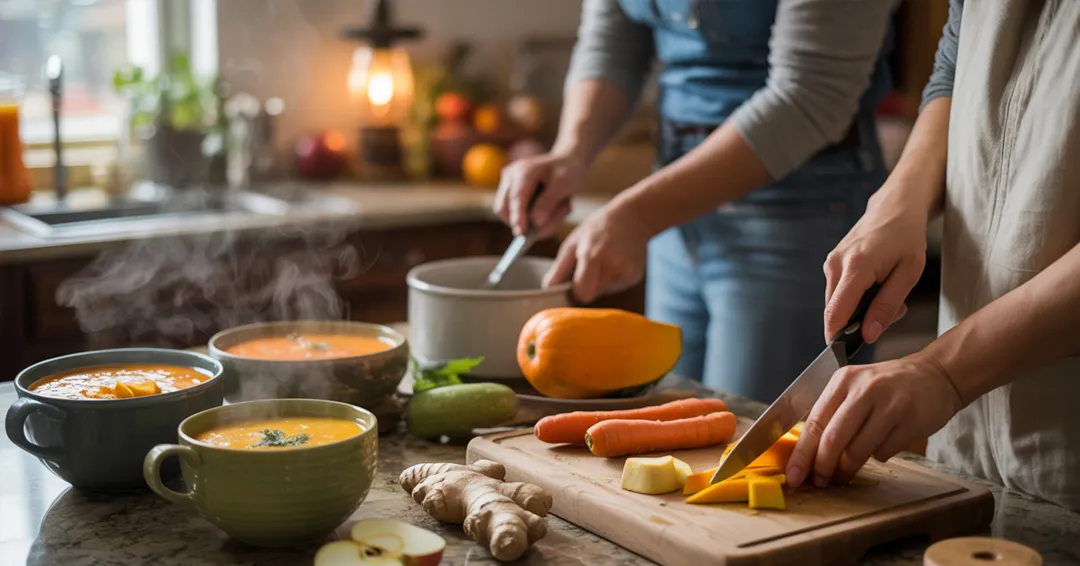 Batidos y sopas calientes para el invierno hechos con bicilicuadora